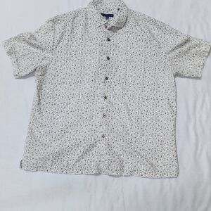Men's White Floral Shirt